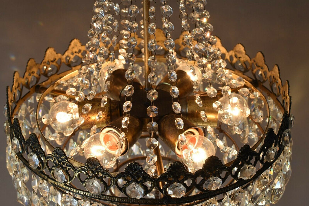 Empire Vintage Crystal Chandelier French Home & Living Lighting Pendants Lamps