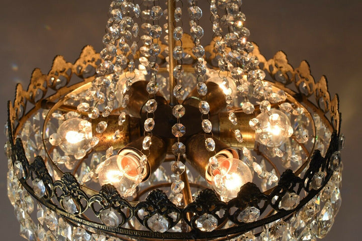 Empire Vintage Crystal Chandelier French Home & Living Lighting Pendants Lamps