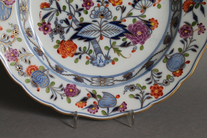 Speiseteller Teller D 25 cm 1.Wahl Meissen Buntes Zwiebelmuster Knaufzeit (A)