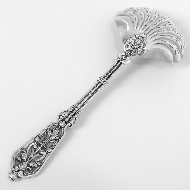 Puiforcat Rare French Sterling Silver Sugar Sifter Spoon, Renaissance