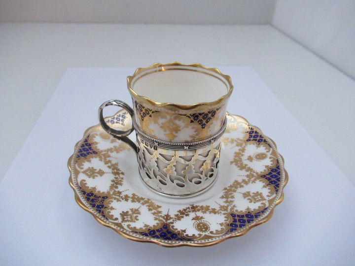 Aynsley Bone China Cup & Saucer/Silver Mount, Robert Pringle & Son, CHESTER 1909