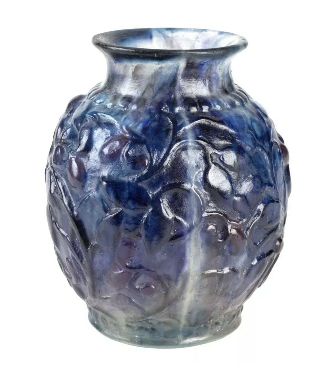 Vase Fruits Et Feuilles Gabriel Argy Rousseau Cameo Glass Pate De Verre