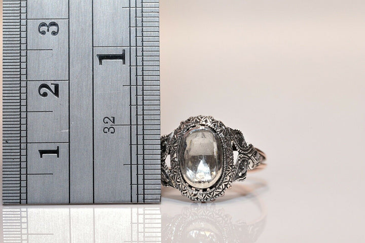 アンティーク オリジナル 8K ナチュラルローズカットダイヤモンドのリング