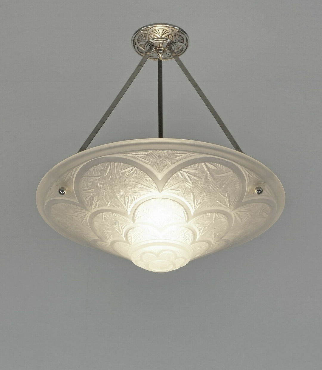 HANOTS / VERLYS : FRENCH 1930 ART DECO CHANDELIER . pair available .. muller era