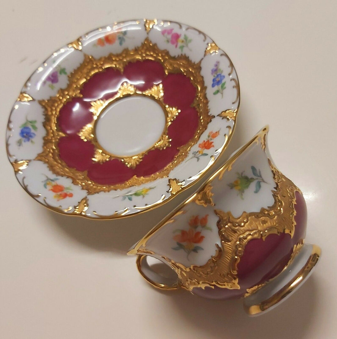 マイセン　モカセット　Bフォーム　2級品