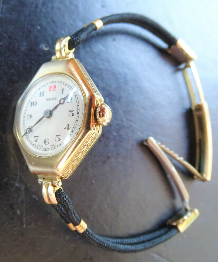 Rolex ♛ Prima Yellow Gold 18K 750 Art Deco Elegant Luxury ledies watch from 1925