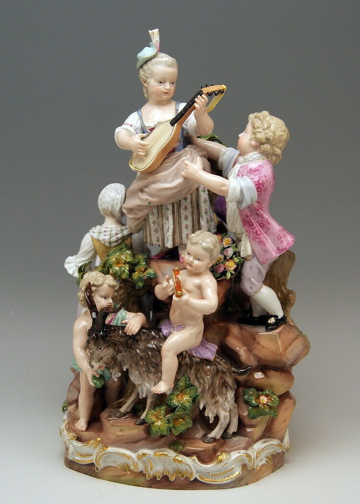 MEISSEN マイセン FIGUR GRUPPE LÄNDLICHES FEST BUCOLIC FESTIVAL ACIER NR:C59 UM 1870