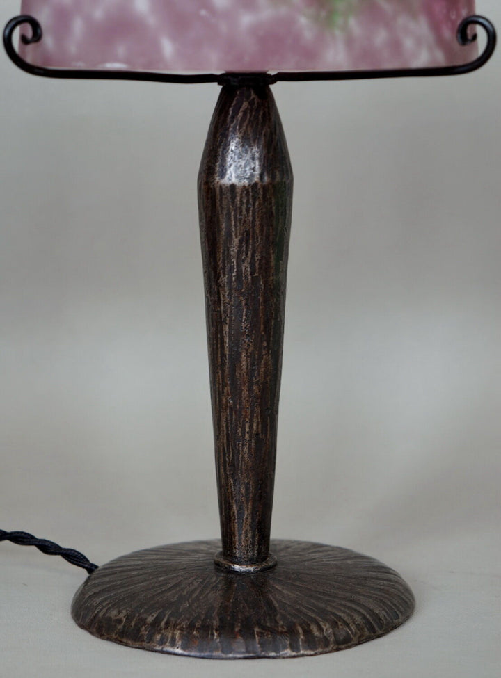 MULLER FRERES : FRENCH 1930 ART DECO LAMP ......... wrought iron fer forgé 1925