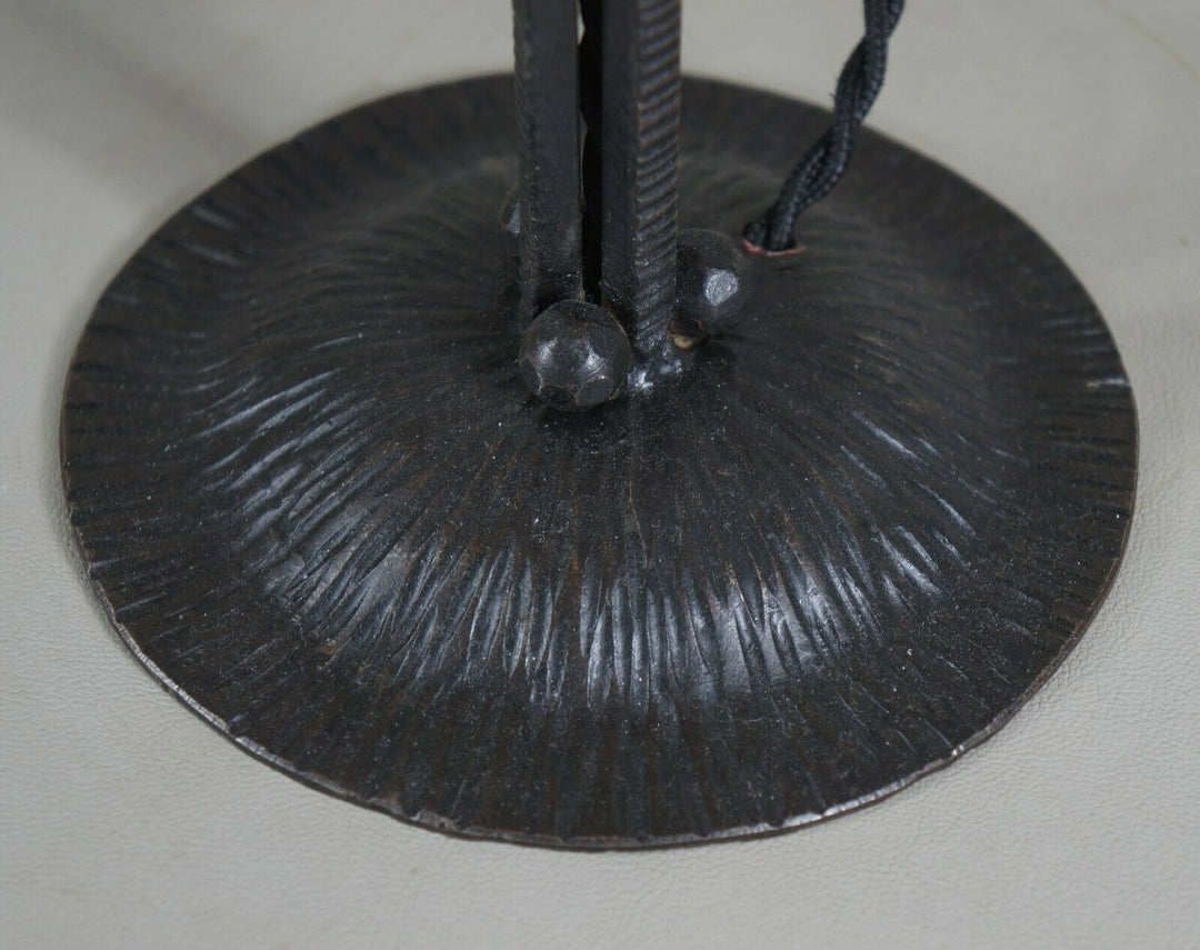 MULLER FRERES : pair of FRENCH 1930 ART DECO LAMPS in wrought iron . lamp France