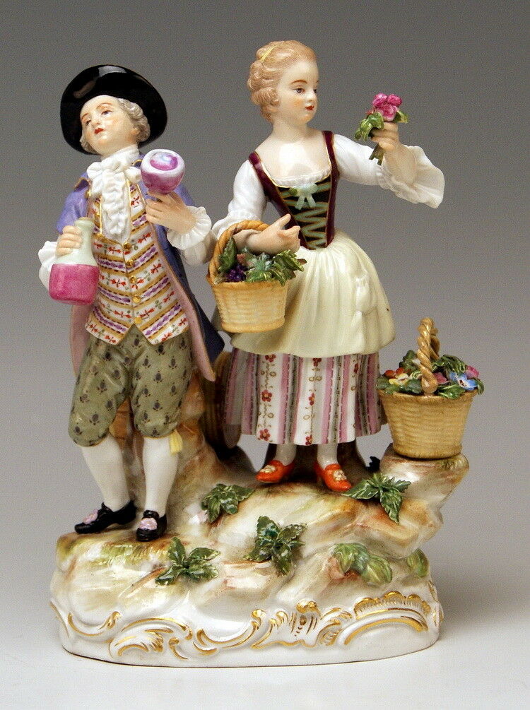 MEISSEN マイセン FIGUR GRUPPE WINZERFIGUREN WINE - GROWERS MNR: C 60 UM 1870