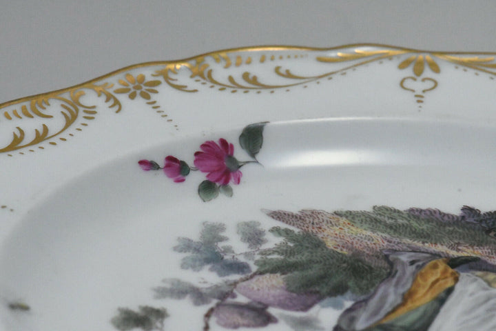 MEISSEN Watteau Szene Teller マイセン、 麥森 Knaufzeit um 1860 - 1880 plate Figuren