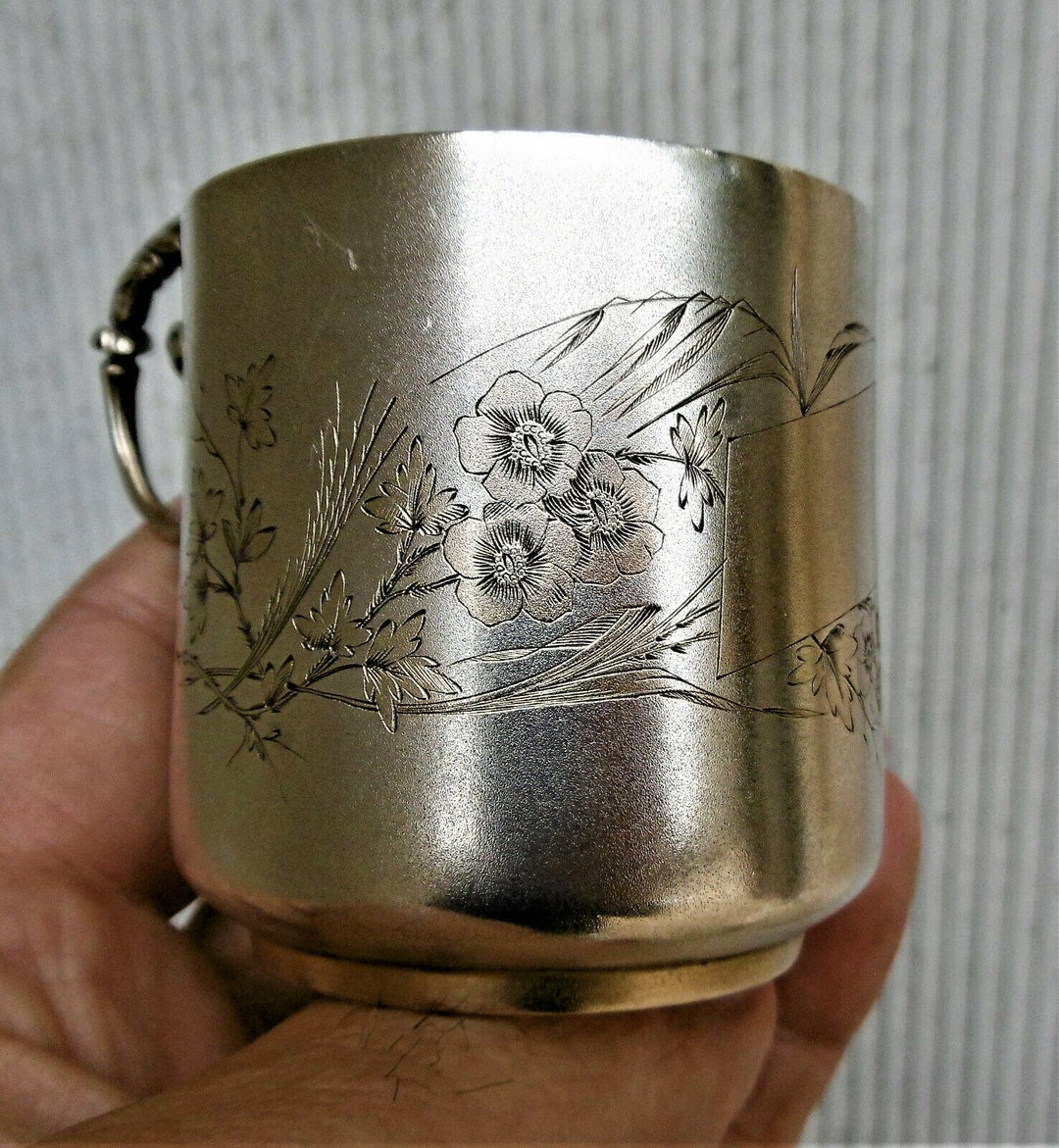 Poids:333 grs:Emile Puiforcat:Paire de tasses & soucoupe argent massif Minerve 1