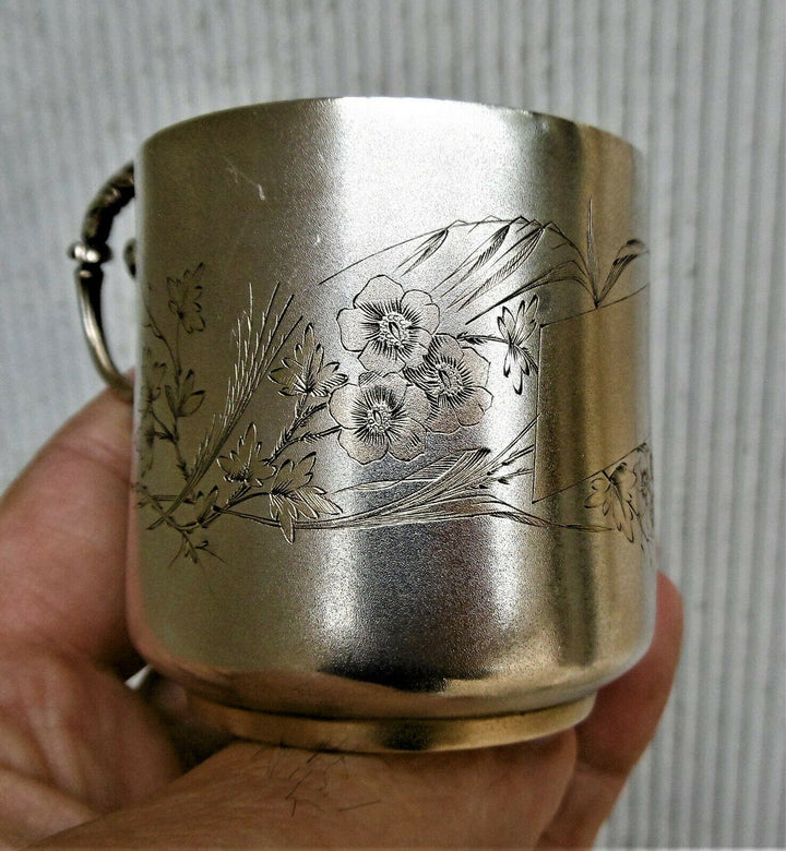 Poids:333 grs:Emile Puiforcat:Paire de tasses & soucoupe argent massif Minerve 1