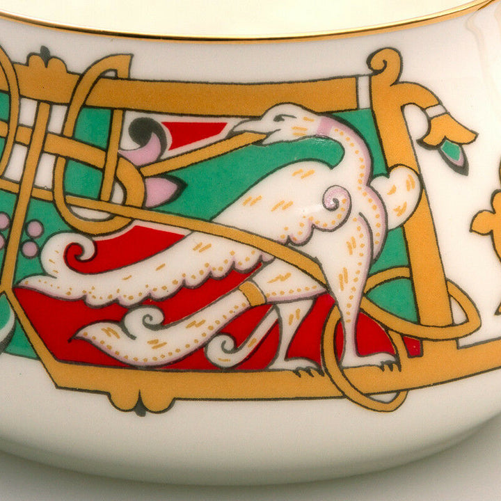 Bilibin Magic Bird Bone China Teacup & Saucer by Imperial Porcelain Lomonosov