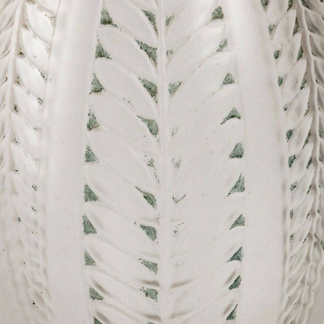 Vase Acacia Verre Patiné Vert René Lalique R.Lalique Green Stain Glass