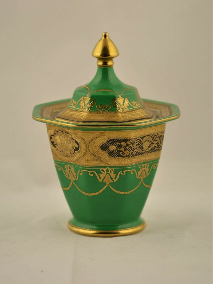 Japan, antique gilt porcelain tea caddy by Noritake