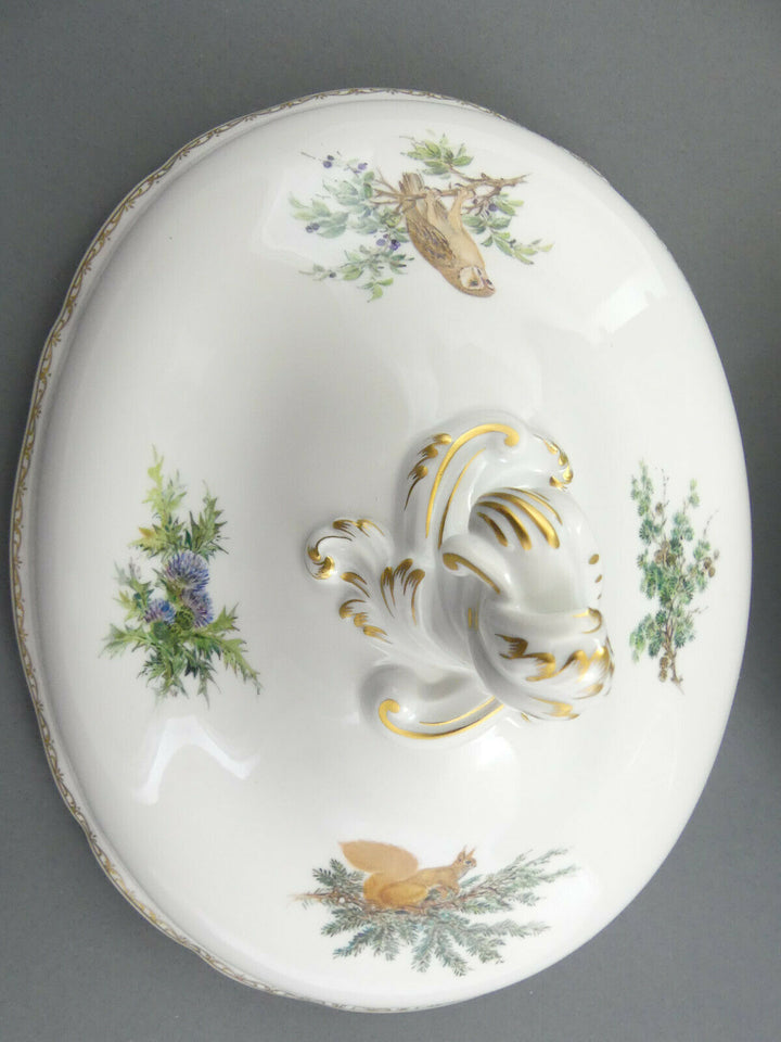 ⚔ Meissen 邁森 Terrine 00028 Volumen 3,5 Liter Wildmalerei Ridinger TOP 1.Wahl