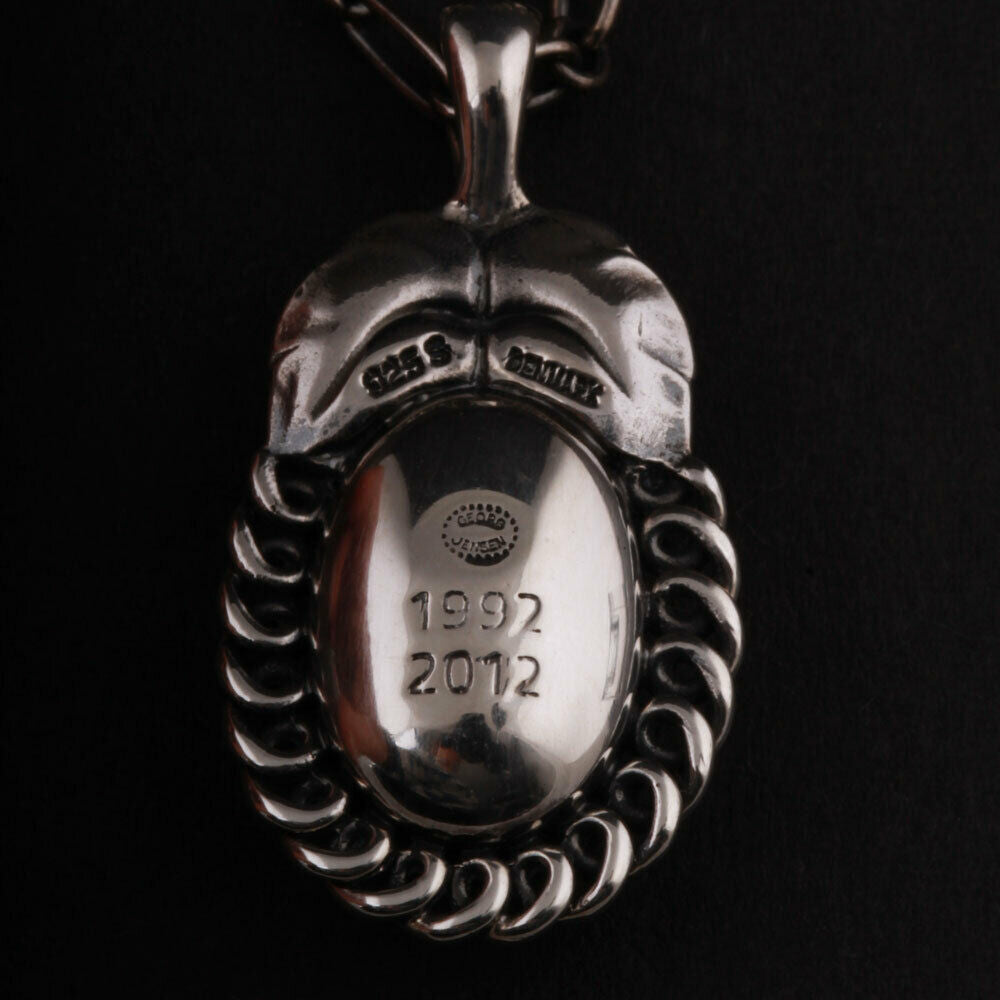 GEORG JENSEN Sterling Pendant of The Year 1992 / 2012 w. Green Agate. VERY RARE.