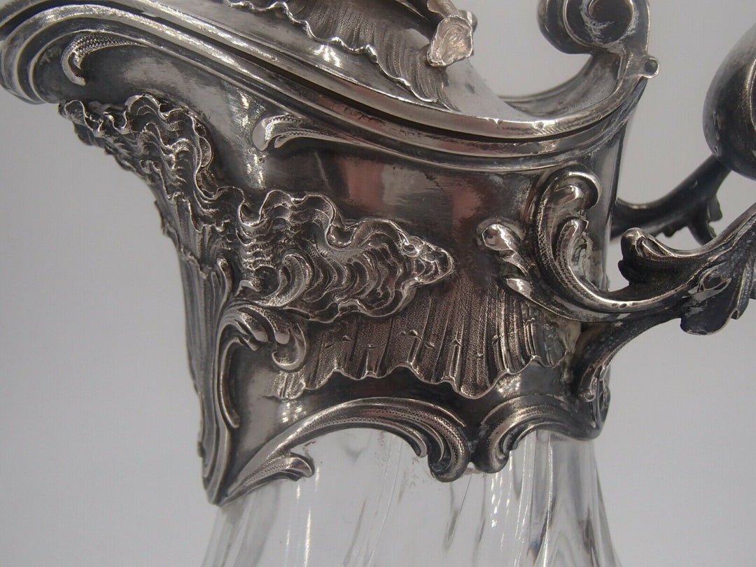 Cardeilhac belle ewer in solid silver and vermeil king post minerva louis xv