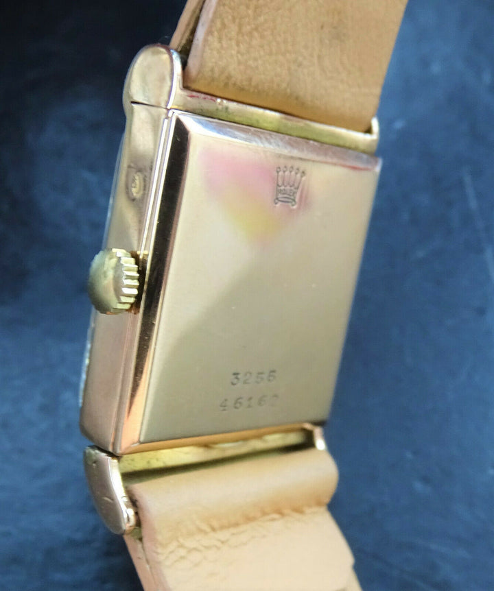 Rolex ♛ Precesion Art Deco 3256 Pink Gold 18K 750 Antique Luxury Men's Watch