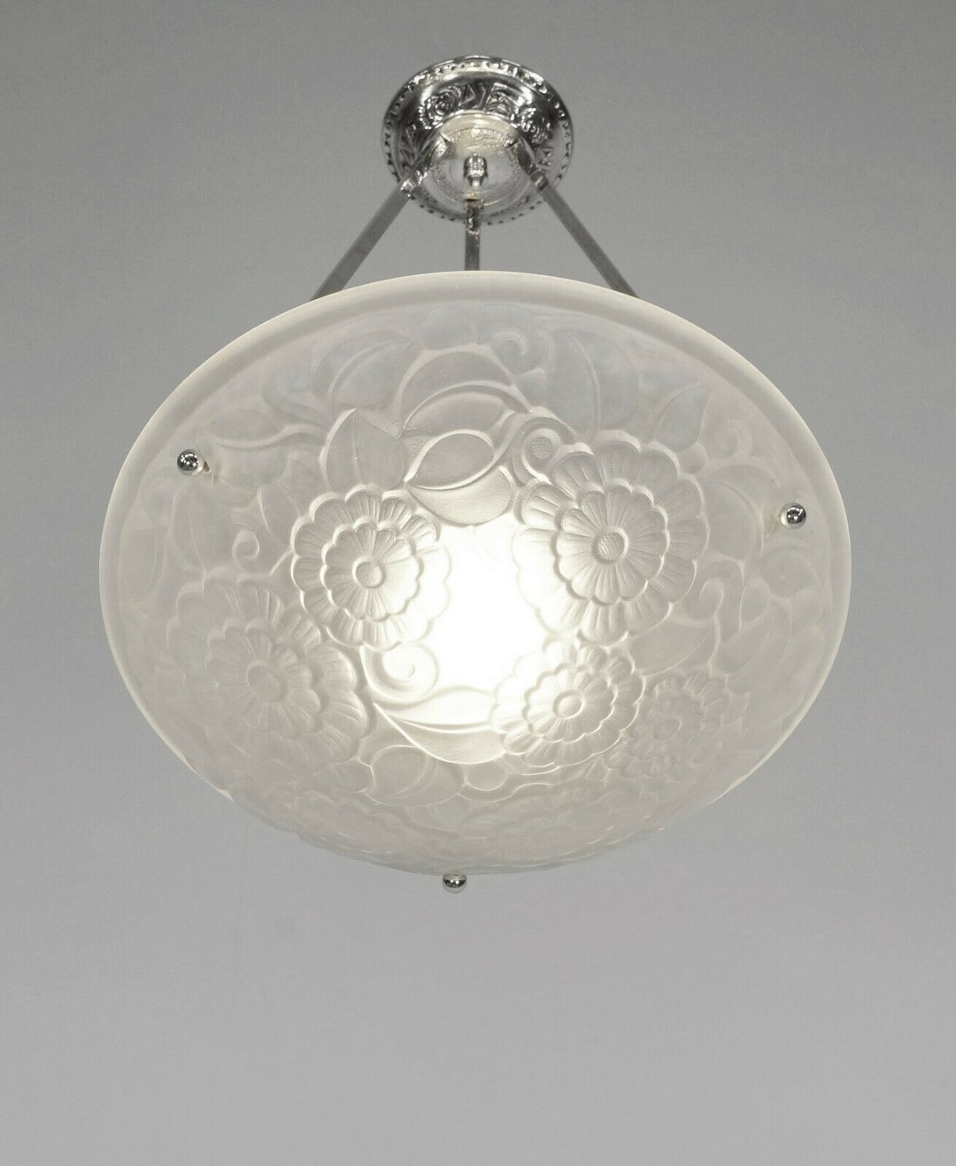 PRIMAFLORE : FRENCH ART DECO PENDANT CHANDELIER ...... 1930 lamp muller era 1925