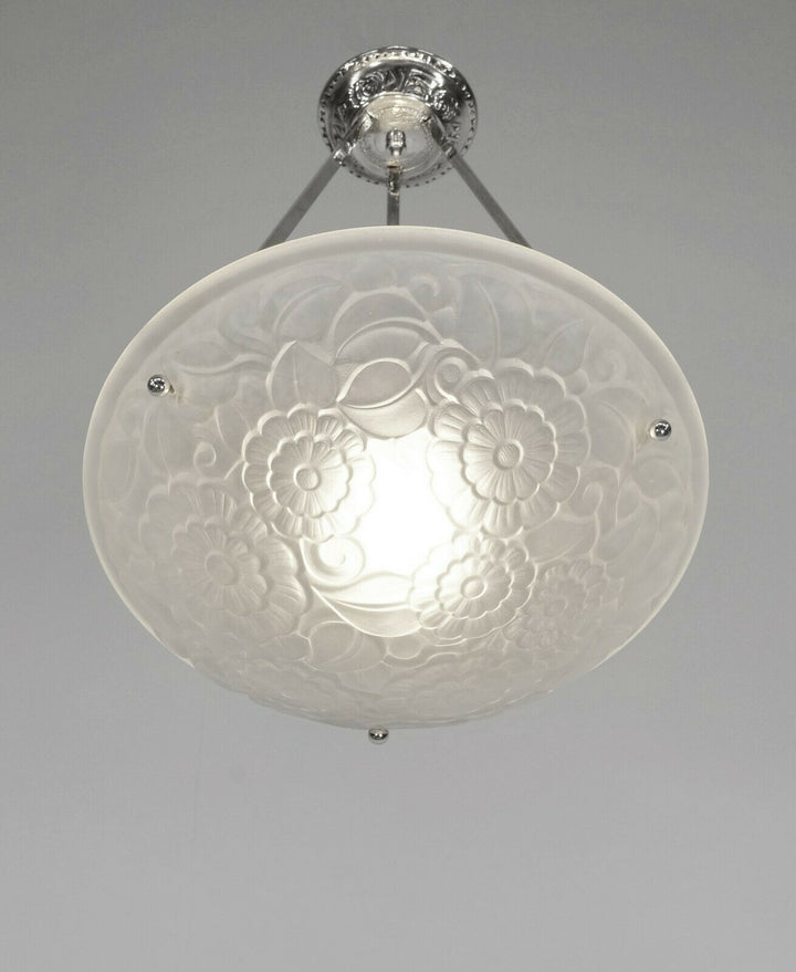 PRIMAFLORE : FRENCH ART DECO PENDANT CHANDELIER ...... 1930 lamp muller era 1925