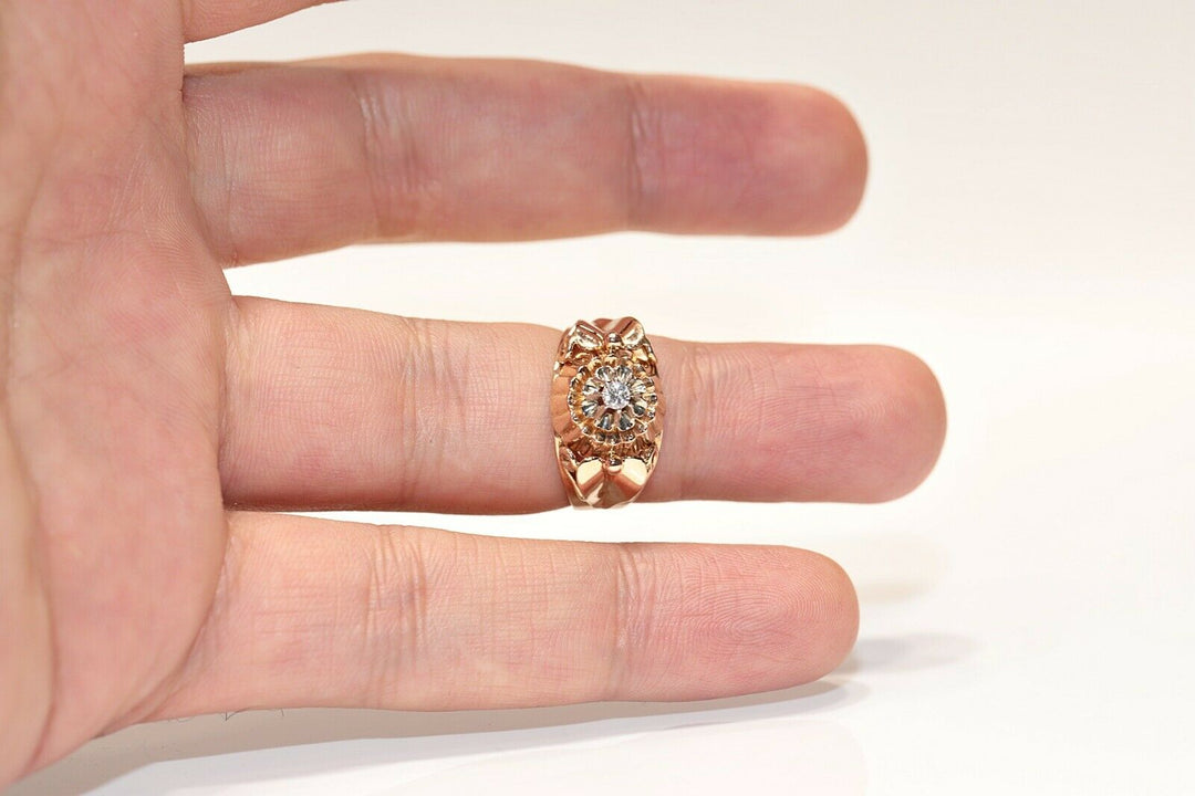 アンティーク オリジナル 18K ナチュラルダイヤモンドのヴィクトリアンリング