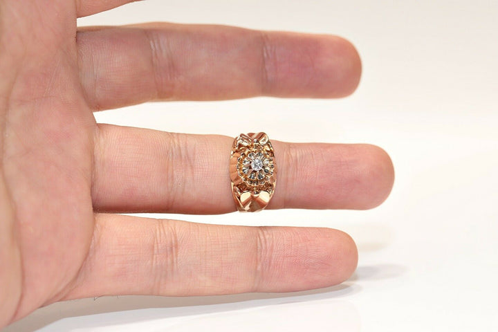 アンティーク オリジナル 18K ナチュラルダイヤモンドのヴィクトリアンリング