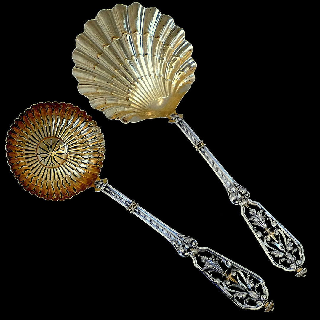Puiforcat French Sterling Silver Strawberry Set, Francois 1 er, Renaissance