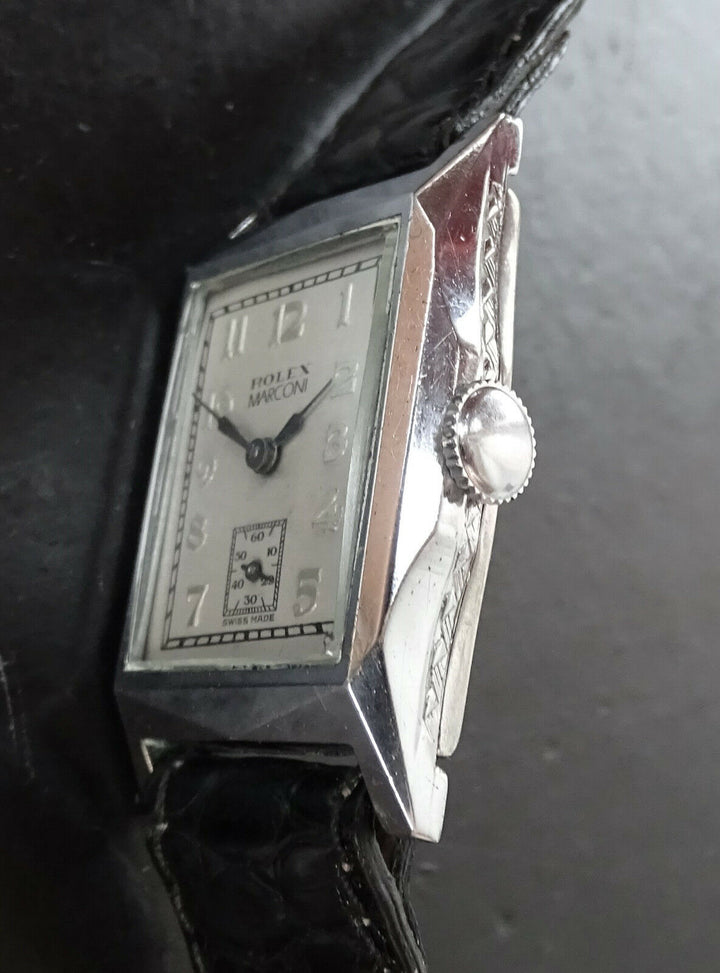 Rolex ♛ MARCONI Art Deco Antique Elegant Rare Luxury Collectors Men's Watch 1926