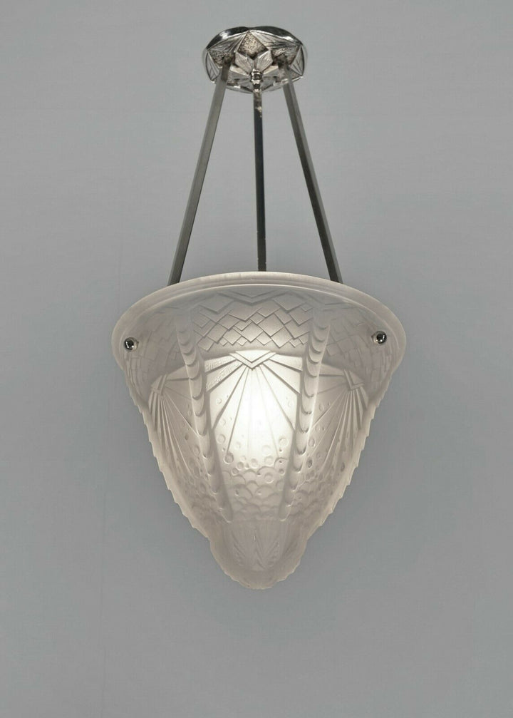 ミューラー兄弟　作：1930フランスアールデコ調シャンデリアランプ