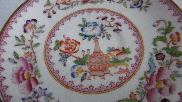 Tasse et sous-tasse Minton 110 estampillées V S "English Porcelain" du XIXe