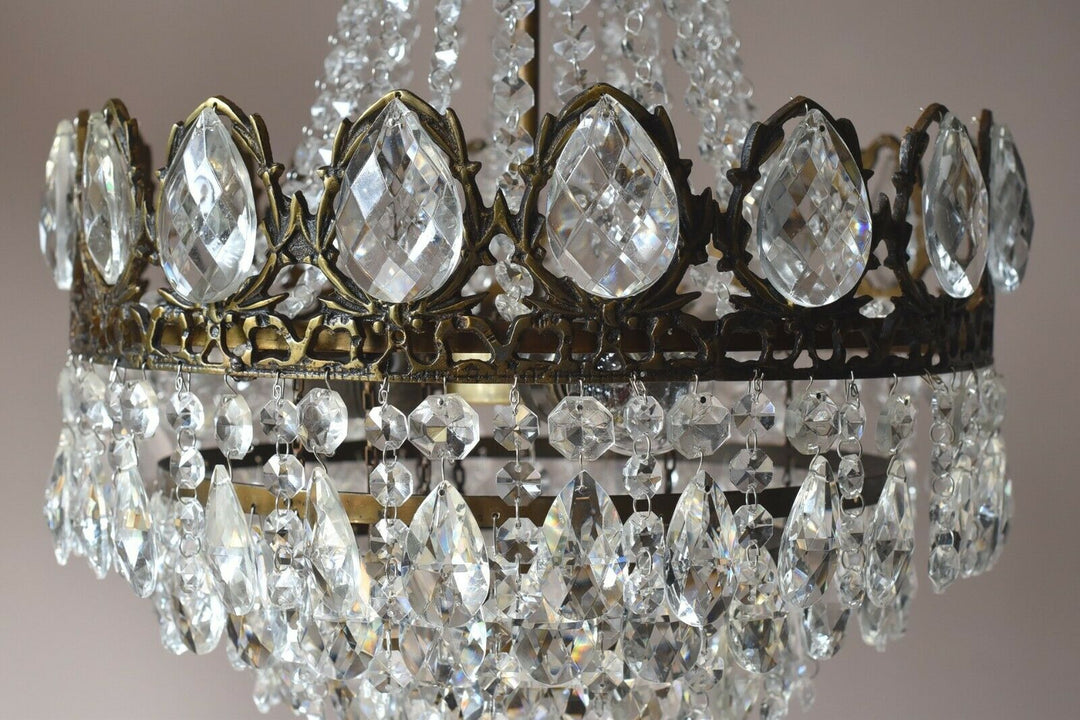 Crystal Home Lighting Chandelier Living Room Ceiling Light French Vintage Lamp