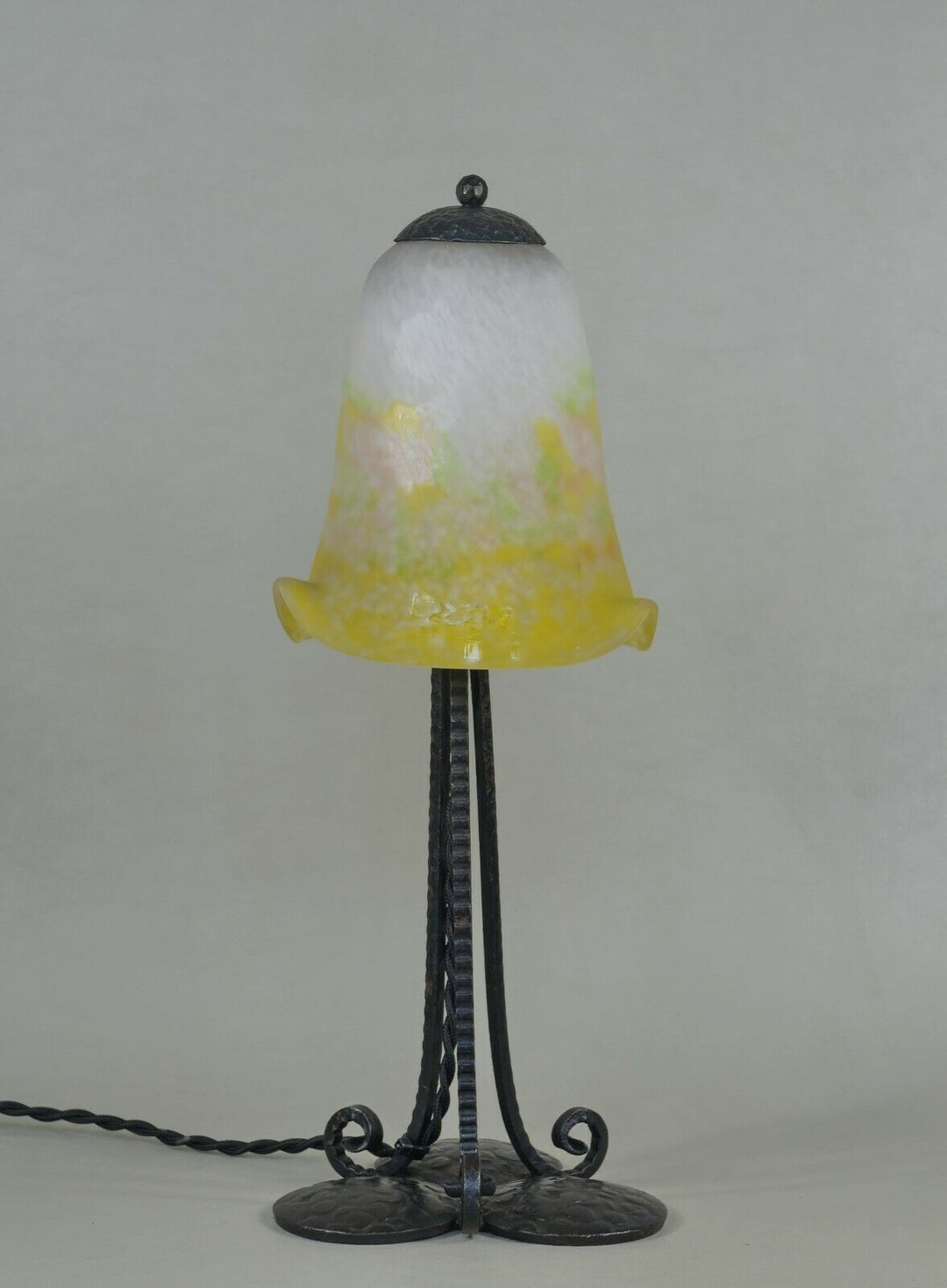 デュゲ　フランス製アールデコランプ　1930年　錬鉄製