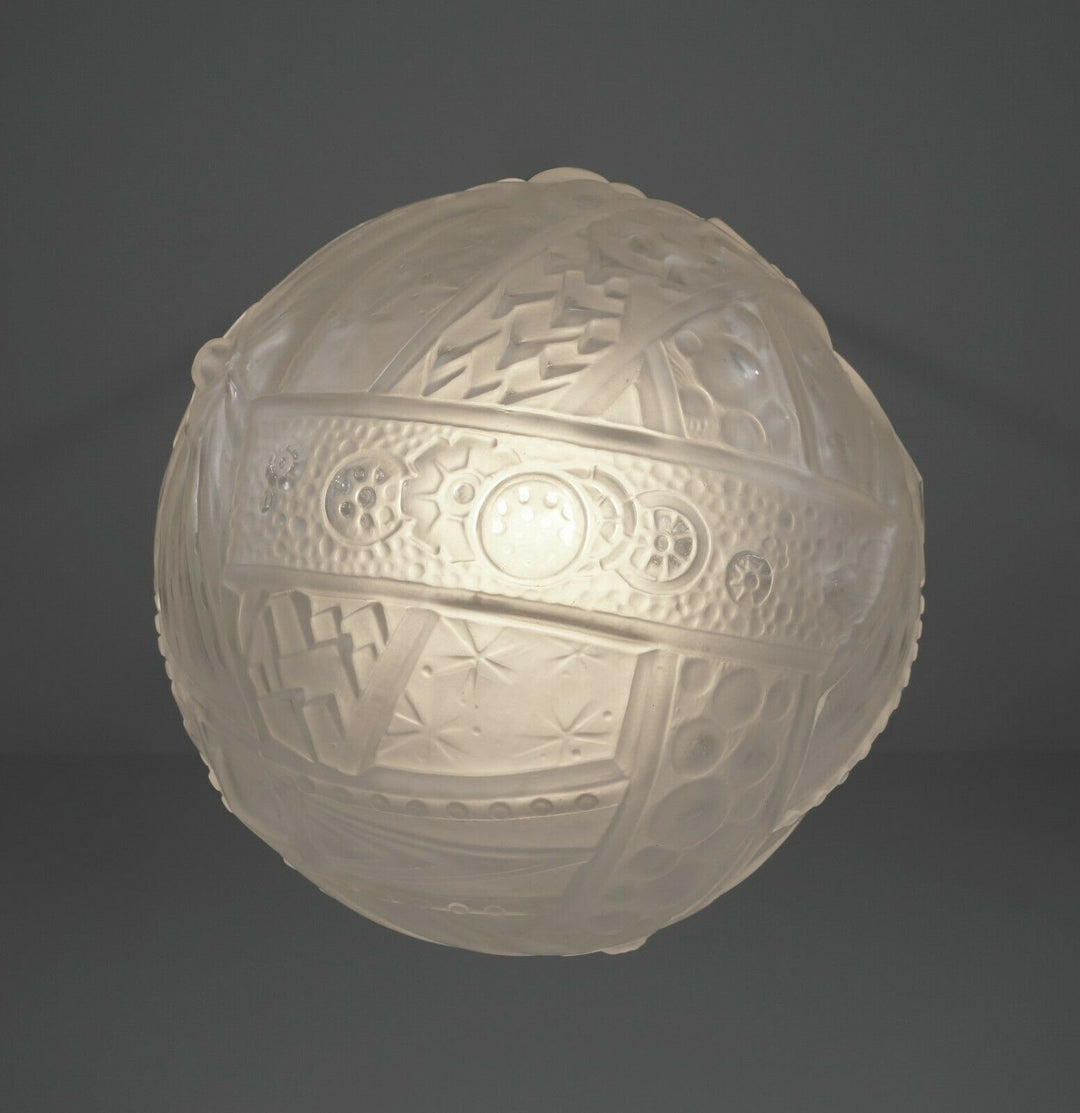 MULLER FRERES : 1930 FRENCH ART DECO PENDANT .. lamp chandelier France degué era