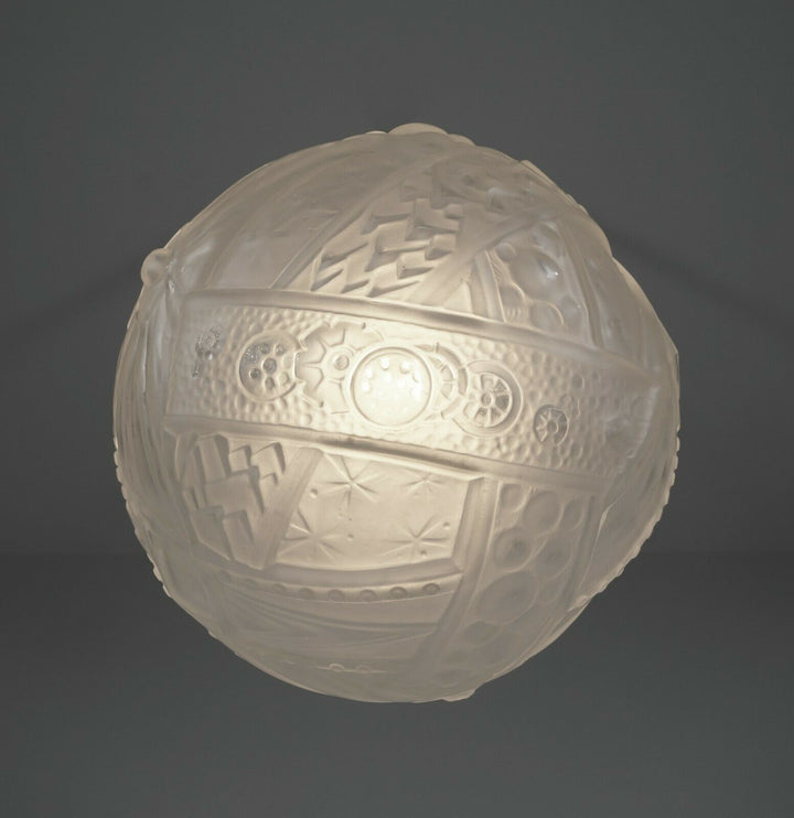 MULLER FRERES : 1930 FRENCH ART DECO PENDANT .. lamp chandelier France degué era