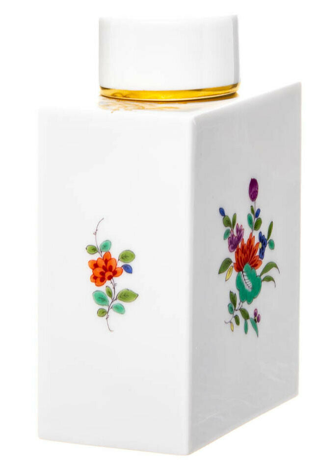 Teedose mit Storchdekor Meissen Neuer Ausschnitt 1. Wahl nach 1970