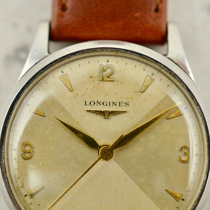1955年　ヴィンテージ ロンジン カラトラバ ボウタイ・ダイアル　腕時計 参考番号13322 cal.12.68  スチール製