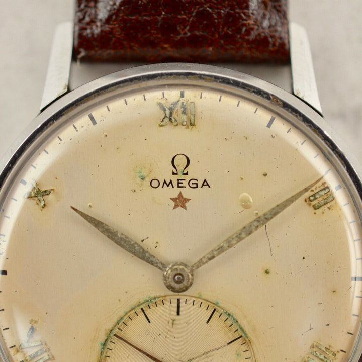 c1944　ヴィンテージオメガ　機械式（手巻き）　カラトラバ　腕時計　CAL.Ω30T2　型番CK2271-3　スチール製