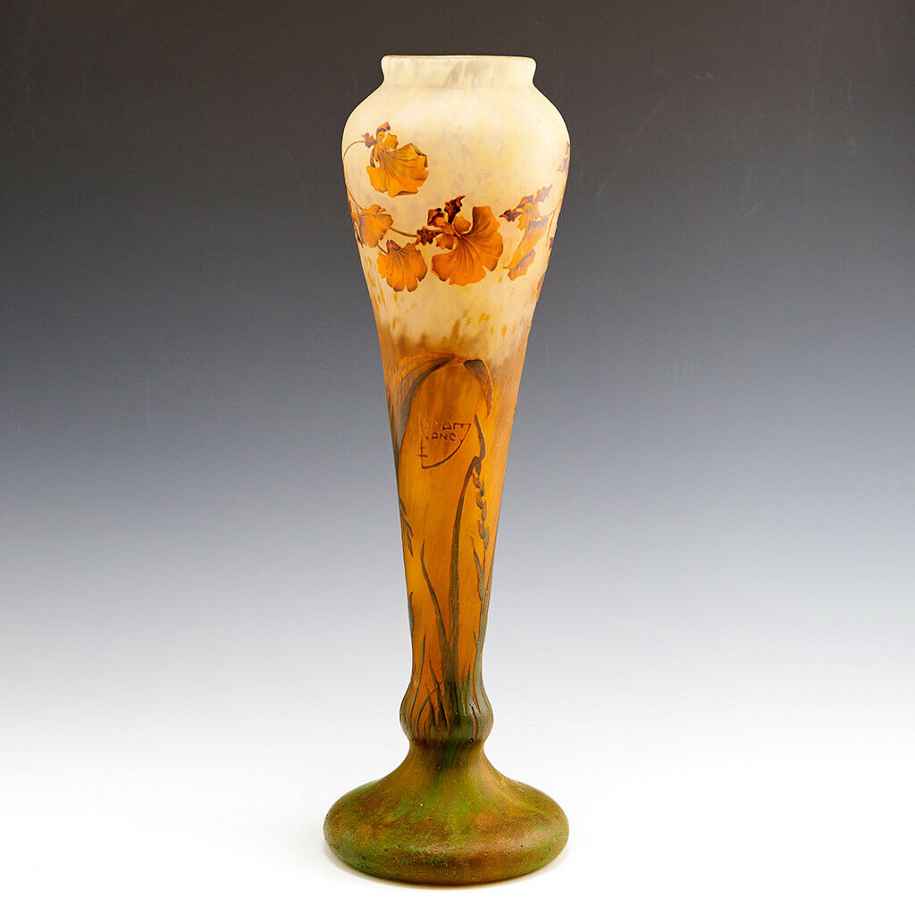 ドーム兄弟 ドームナンシー 蘭の花の花瓶 – アンティーク