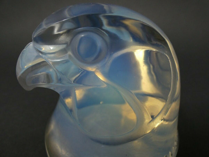 Rene Lalique Glass Opalescent Tete d'epervier Falcon Mascot
