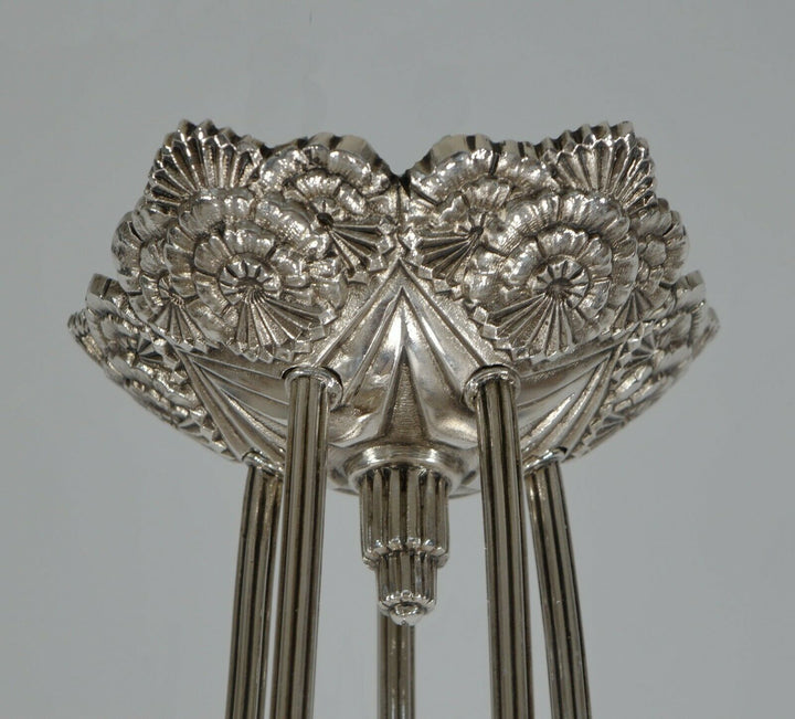 EJG : signed FRENCH ART DECO CHANDELIER ...... 1930 France muller degué era lamp