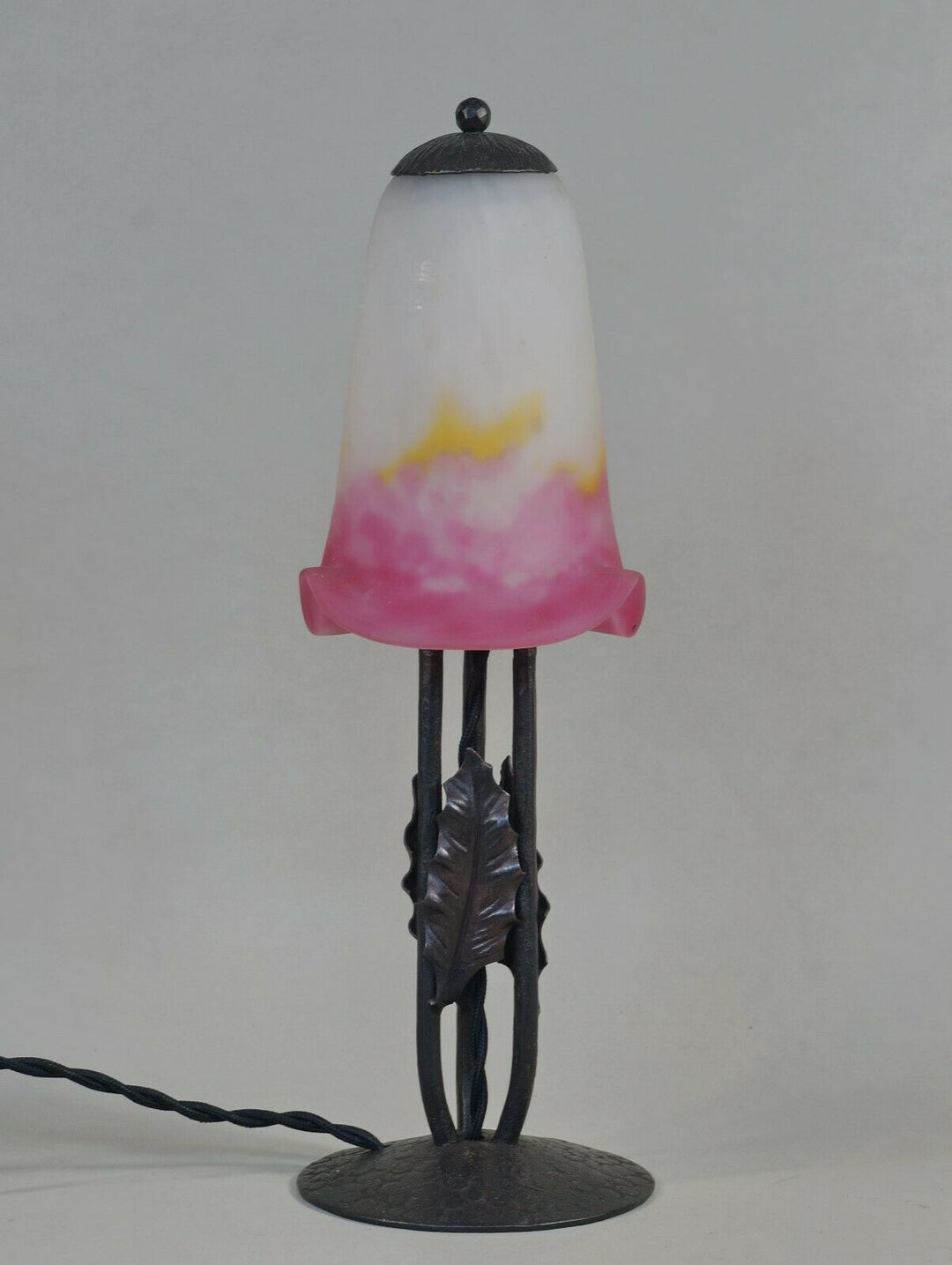 MULLER FRERES : FRENCH 1930 ART DECO LAMP . wrought iron .......... 1925 France