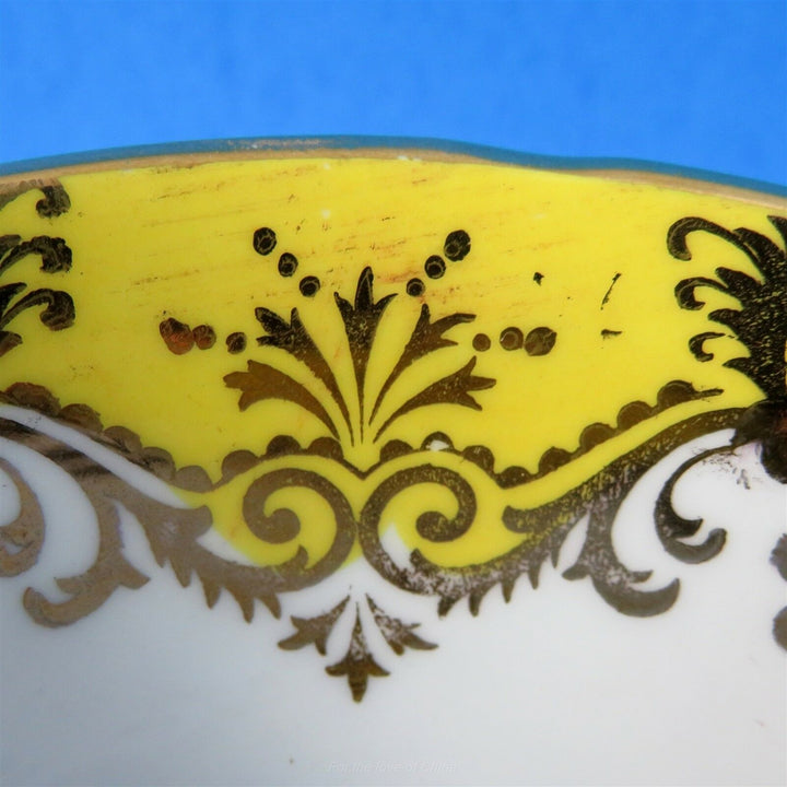 パラゴン　鮮やかなイエローと花の模様のカップ&ソーサー