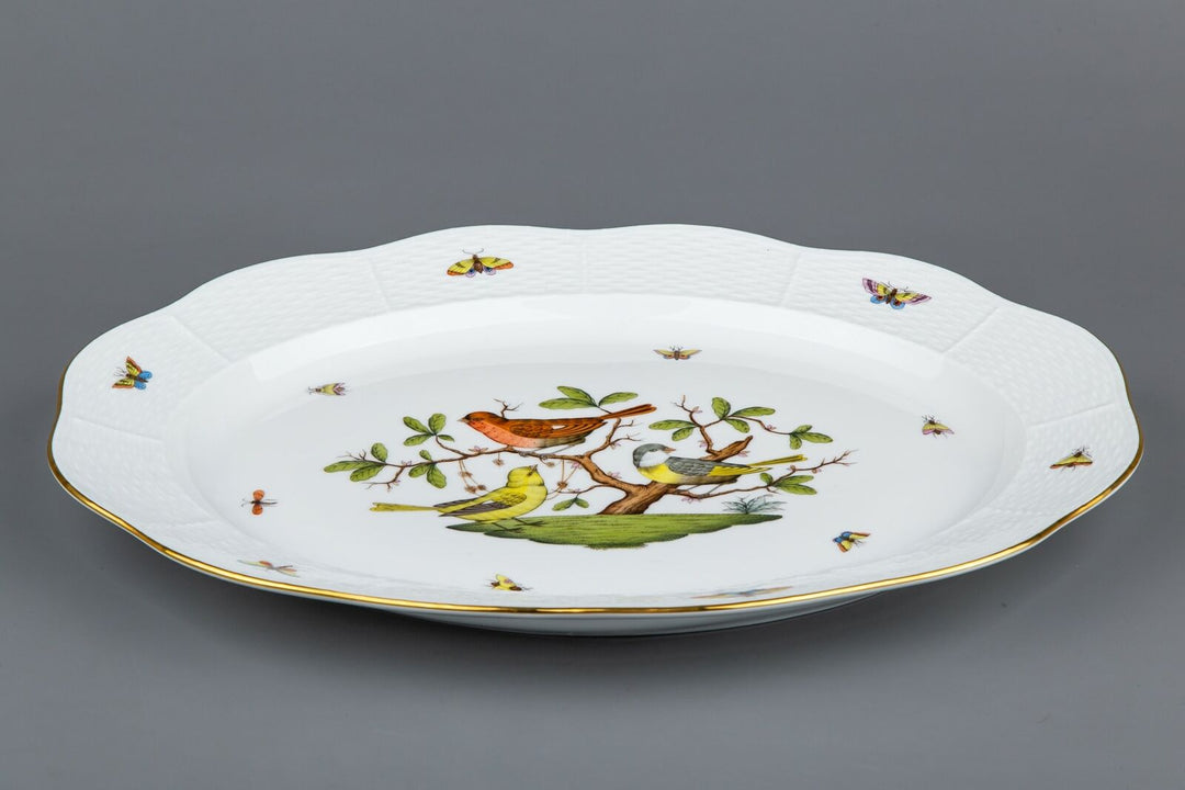 ヘレンド　ロスチャイルドバード　楕円形のサービングプレート