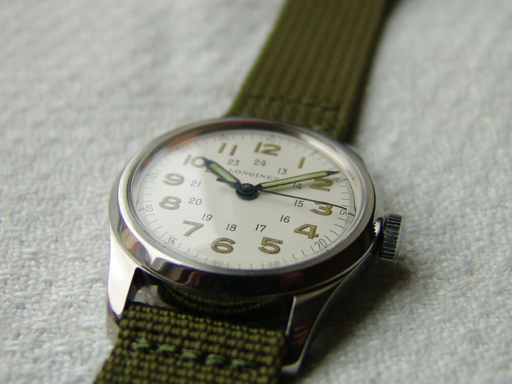 第二次世界大戦期　34mm ロンジン　パイロット　ミリタリーウォッチ　腕時計　1942-1951