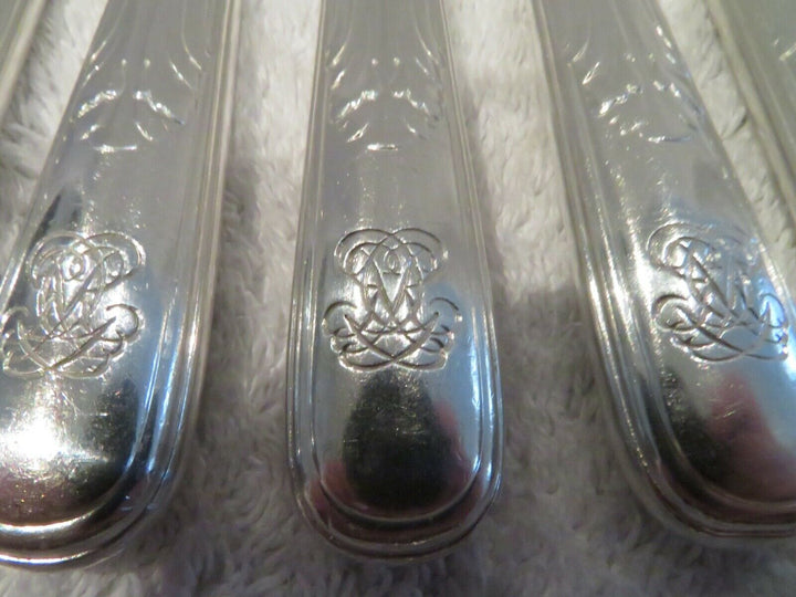 Gorgeous 20th c french 800 silver 12 dessert knives Puiforcat Louis XVI st