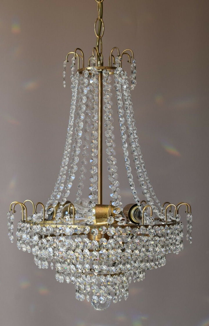 アンティーク/フレンチエンパイア式ヴィンテージ・クリスタルシャンデリア クリスマス用装飾照明