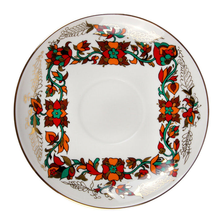 Red Rooster TeaCup & Saucer Imperial Porcelain Lomonosov Bone China