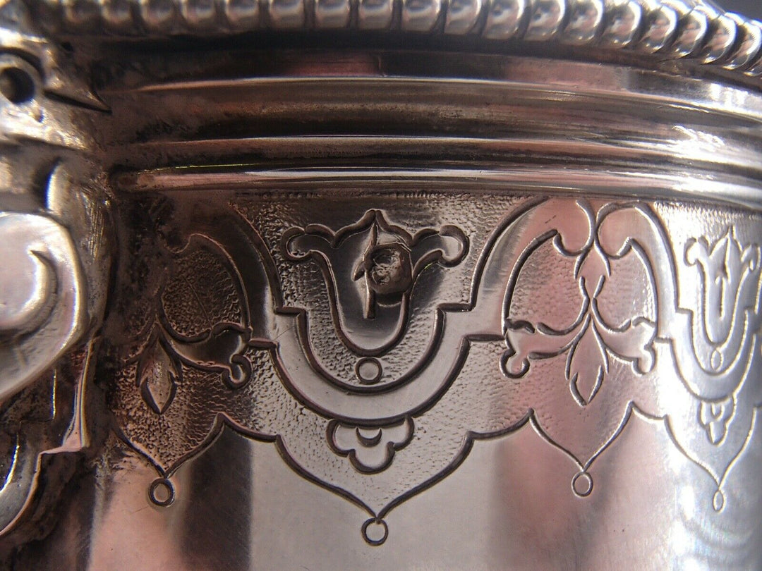 CARDEILHAC RARE CAFETIERE EN ARGENT MASSIF POINCON MINERVE DECOR REGENCE
